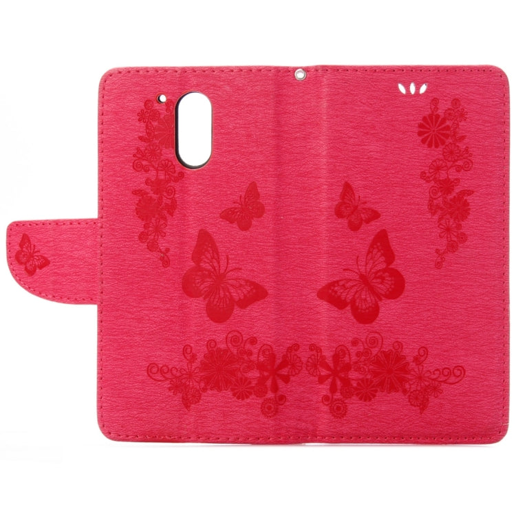 For Motorola Moto G (4rd gen) Plus Pressed Flowers Butterfly Pattern Leather Case with Holder & Card Slots & Wallet