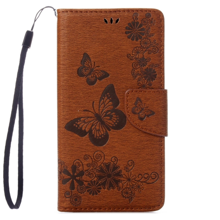 For Motorola Moto G (4rd gen) Plus Pressed Flowers Butterfly Pattern Leather Case with Holder & Card Slots & Wallet