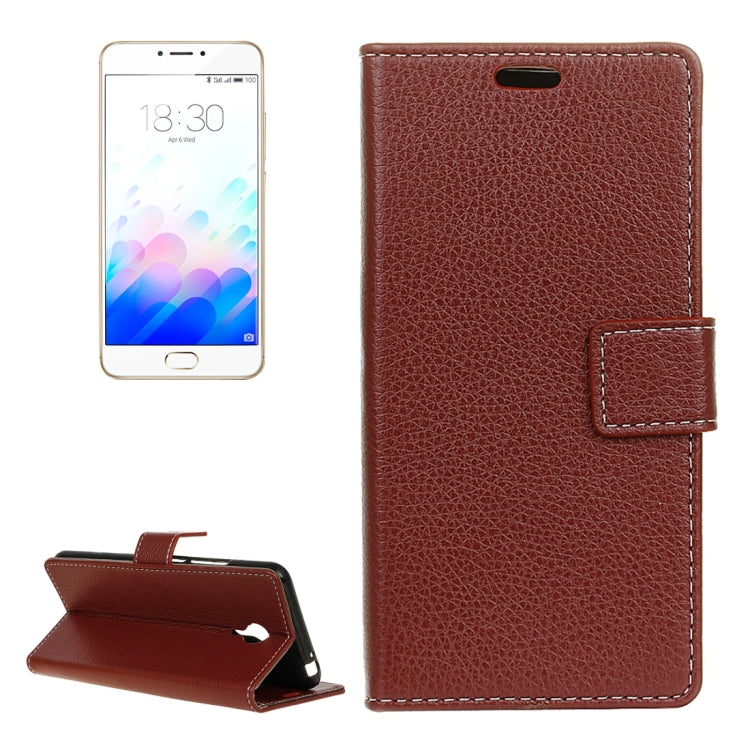 For Meizu M3 Note Litchi Texture Horizontal Flip Leather Case with Holder & Card Slots & Wallet