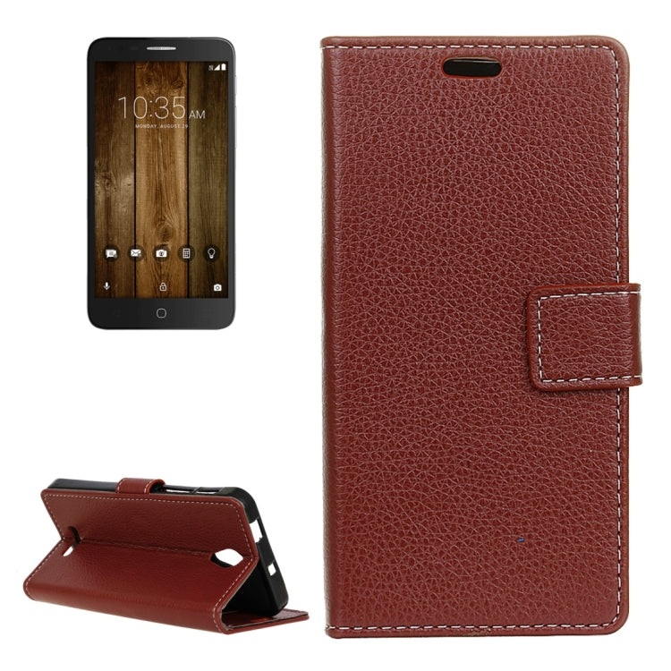 For Alcatel POP 4 Plus & Fierce 4 & ALLURA 5056 Litchi Texture Horizontal Flip Leather Case with Holder & Card Slots & Wallet & Photo Frame