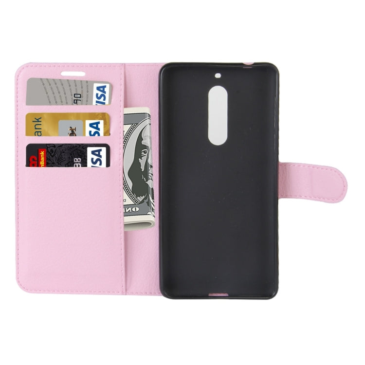 For Nokia 5 Litchi Texture Horizontal Flip Leather Case with Holder & Card Slots & Wallet
