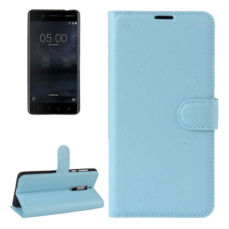 For Nokia 5 Litchi Texture Horizontal Flip Leather Case with Holder & Card Slots & Wallet