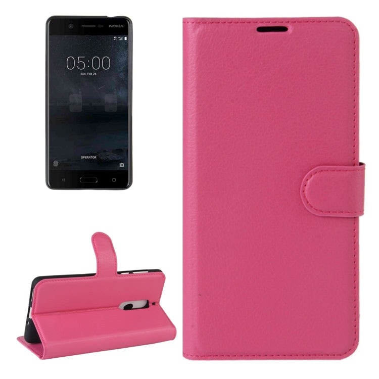 For Nokia 5 Litchi Texture Horizontal Flip Leather Case with Holder & Card Slots & Wallet