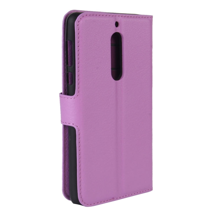 For Nokia 5 Litchi Texture Horizontal Flip Leather Case with Holder & Card Slots & Wallet