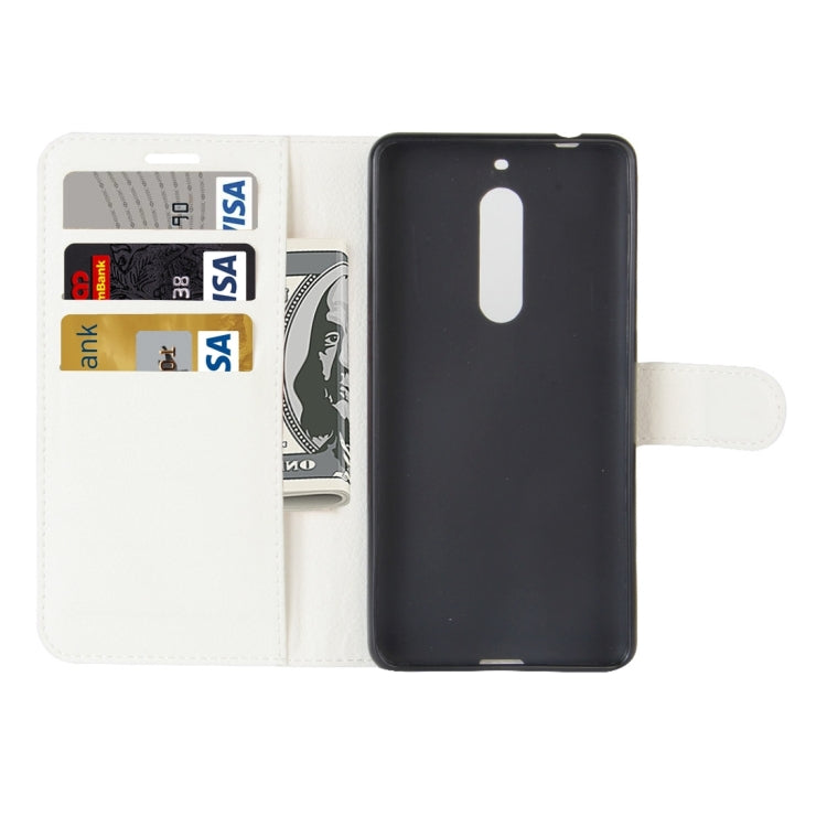 For Nokia 5 Litchi Texture Horizontal Flip Leather Case with Holder & Card Slots & Wallet