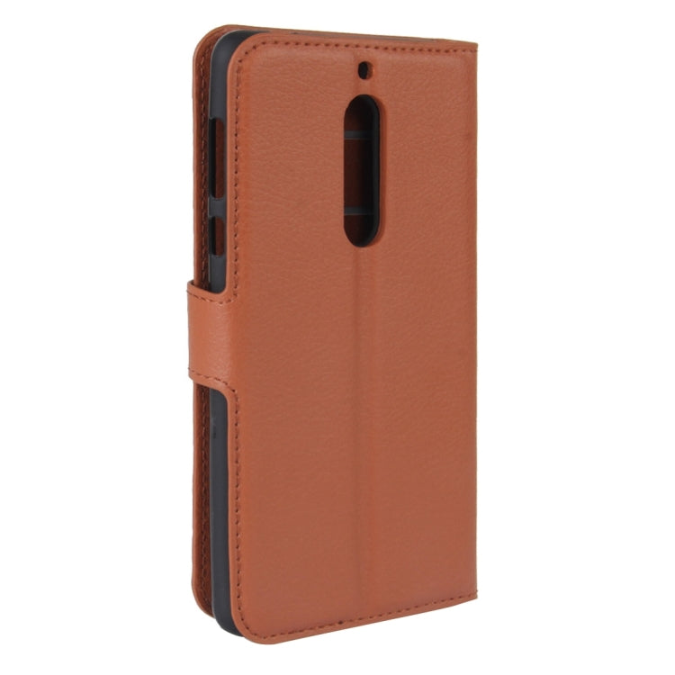 For Nokia 5 Litchi Texture Horizontal Flip Leather Case with Holder & Card Slots & Wallet