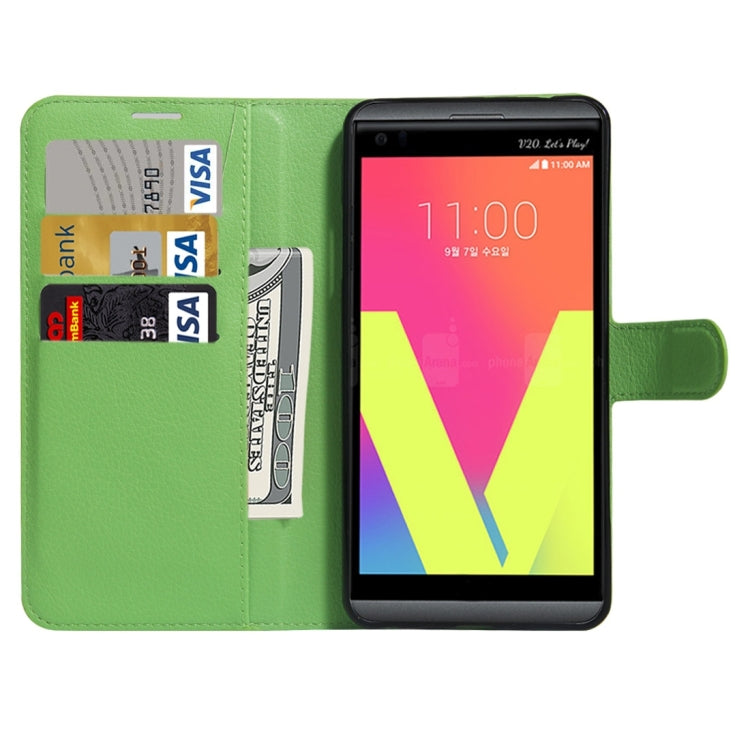 For LG V20 Litchi Texture Horizontal Flip Leather Case with Holder & Card Slots & Wallet