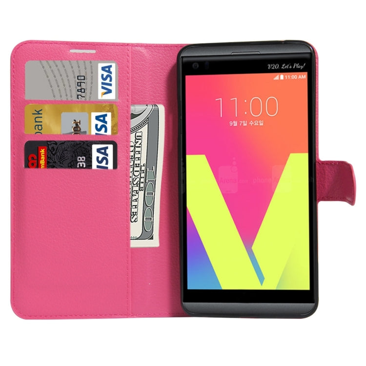 For LG V20 Litchi Texture Horizontal Flip Leather Case with Holder & Card Slots & Wallet