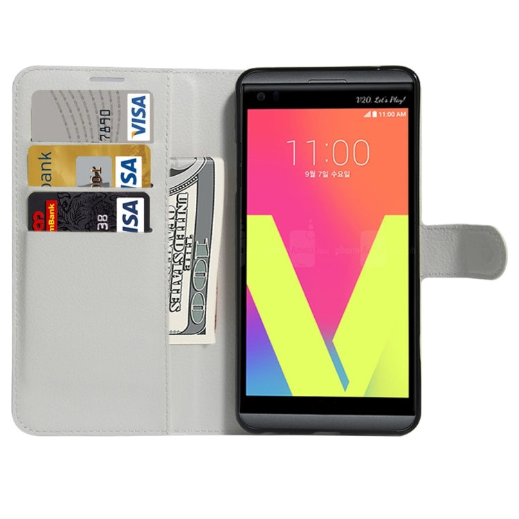For LG V20 Litchi Texture Horizontal Flip Leather Case with Holder & Card Slots & Wallet