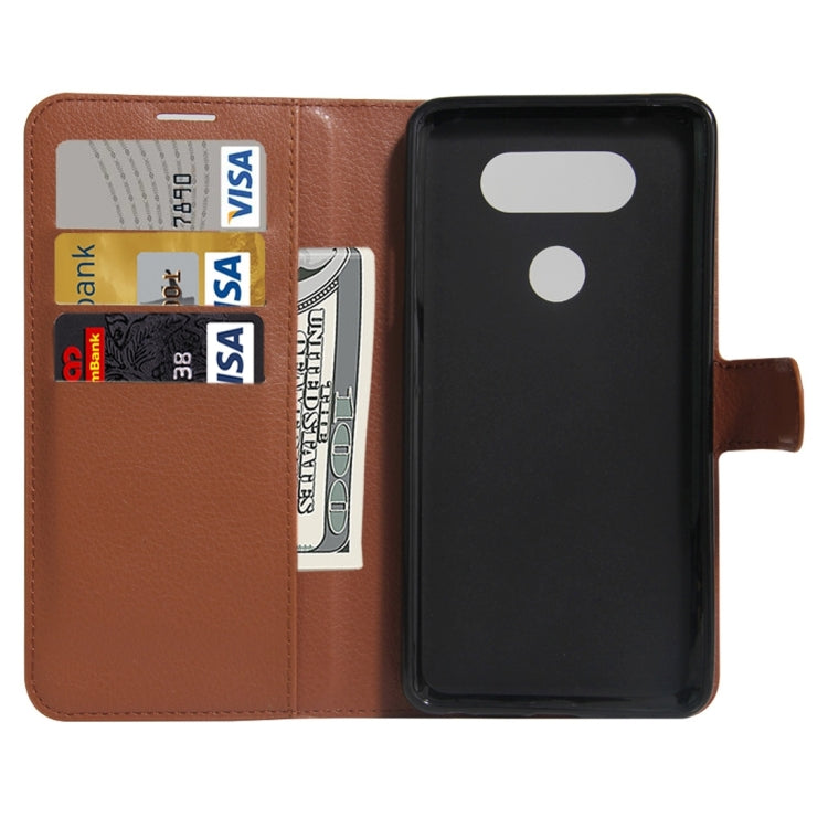 For LG V20 Litchi Texture Horizontal Flip Leather Case with Holder & Card Slots & Wallet