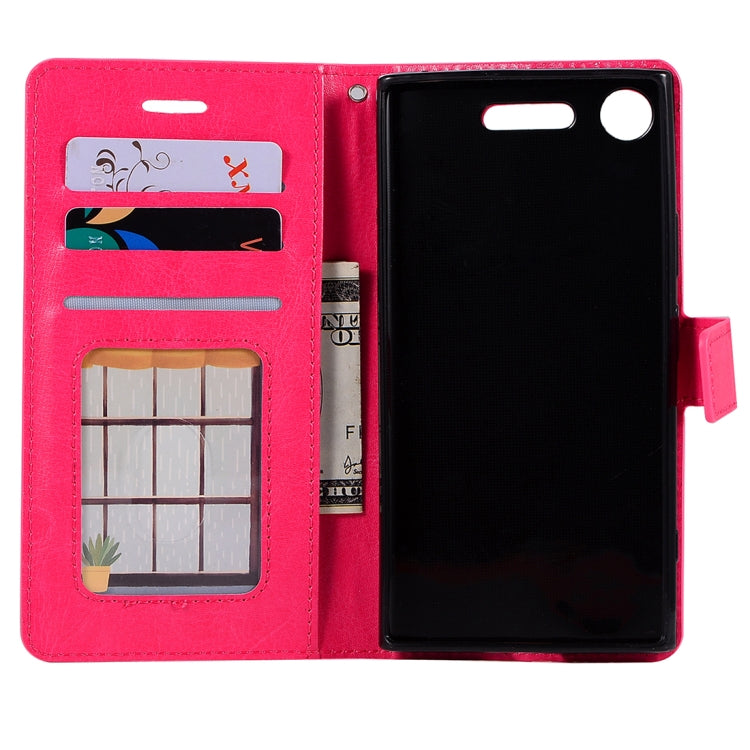 For Sony Xperia XZ1 Crazy Horse Texture Horizontal Flip Leather Case with Holder & Card Slots & Wallet & Photo Frame