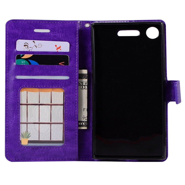 For Sony Xperia XZ1 Crazy Horse Texture Horizontal Flip Leather Case with Holder & Card Slots & Wallet & Photo Frame
