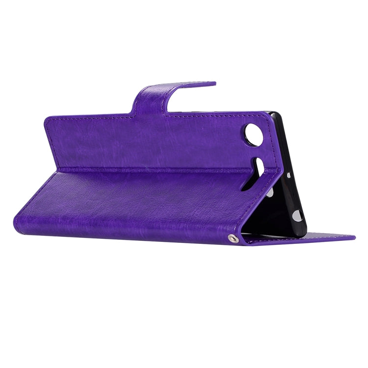 For Sony Xperia XZ1 Crazy Horse Texture Horizontal Flip Leather Case with Holder & Card Slots & Wallet & Photo Frame