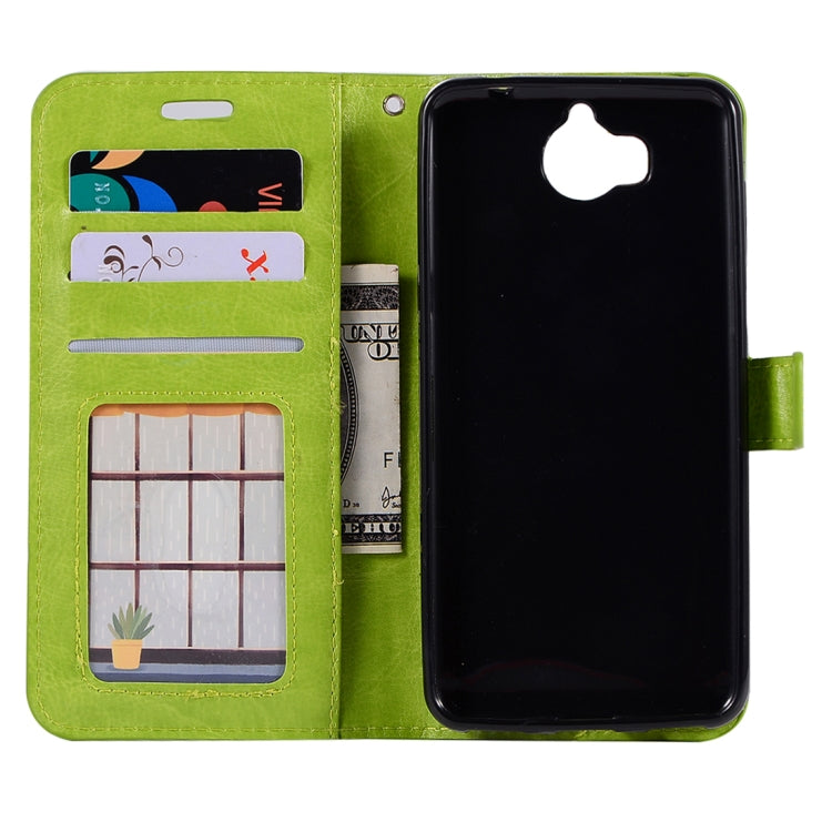 For Huawei Y5 (2017) Crazy Horse Texture Horizontal Flip Leather Case with Holder & Card Slots & Wallet & Photo Frame