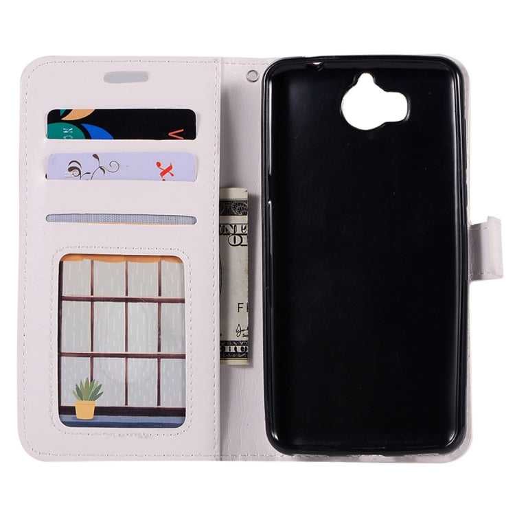 For Huawei Y5 (2017) Crazy Horse Texture Horizontal Flip Leather Case with Holder & Card Slots & Wallet & Photo Frame