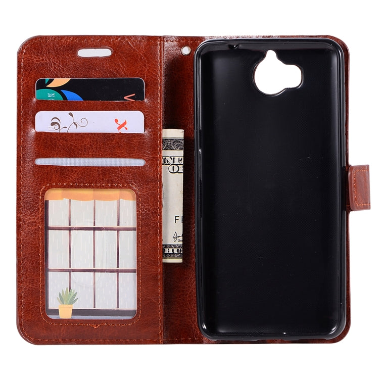 For Huawei Y5 (2017) Crazy Horse Texture Horizontal Flip Leather Case with Holder & Card Slots & Wallet & Photo Frame