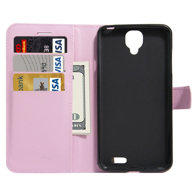 For ARCHOS 55 Helium Ultra Litchi Texture Horizontal Flip Leather Case with Holder & Card Slots & Wallet