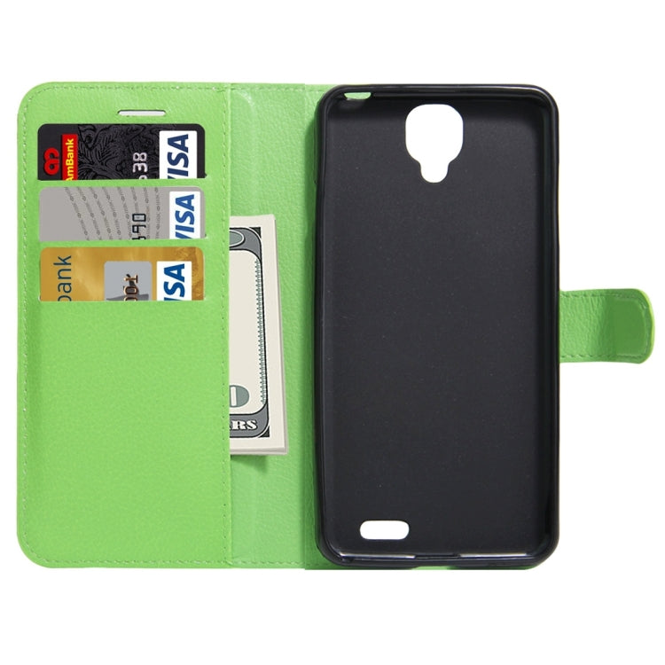 For ARCHOS 55 Helium Ultra Litchi Texture Horizontal Flip Leather Case with Holder & Card Slots & Wallet