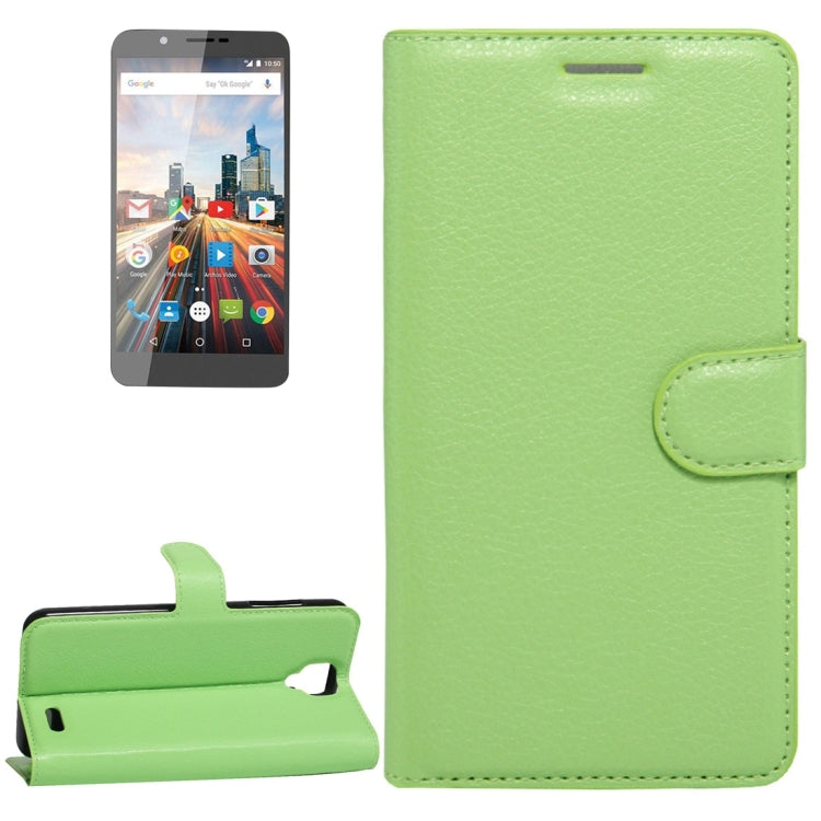For ARCHOS 55 Helium Ultra Litchi Texture Horizontal Flip Leather Case with Holder & Card Slots & Wallet