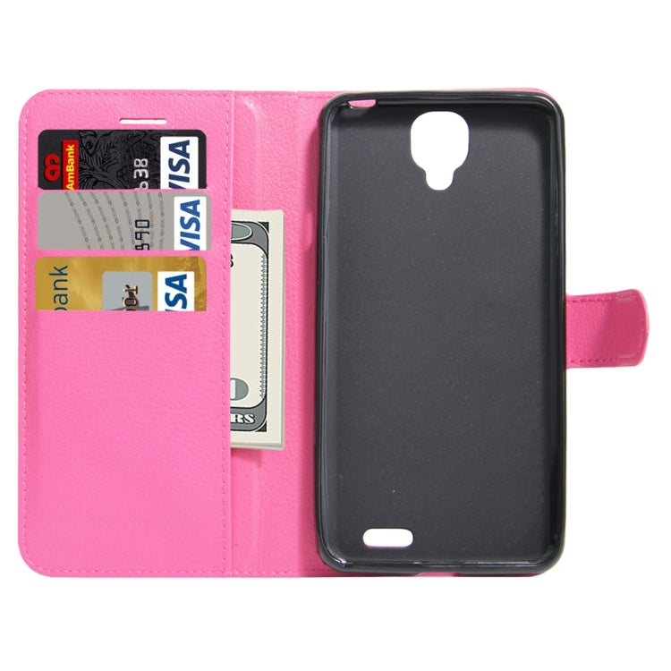 For ARCHOS 55 Helium Ultra Litchi Texture Horizontal Flip Leather Case with Holder & Card Slots & Wallet