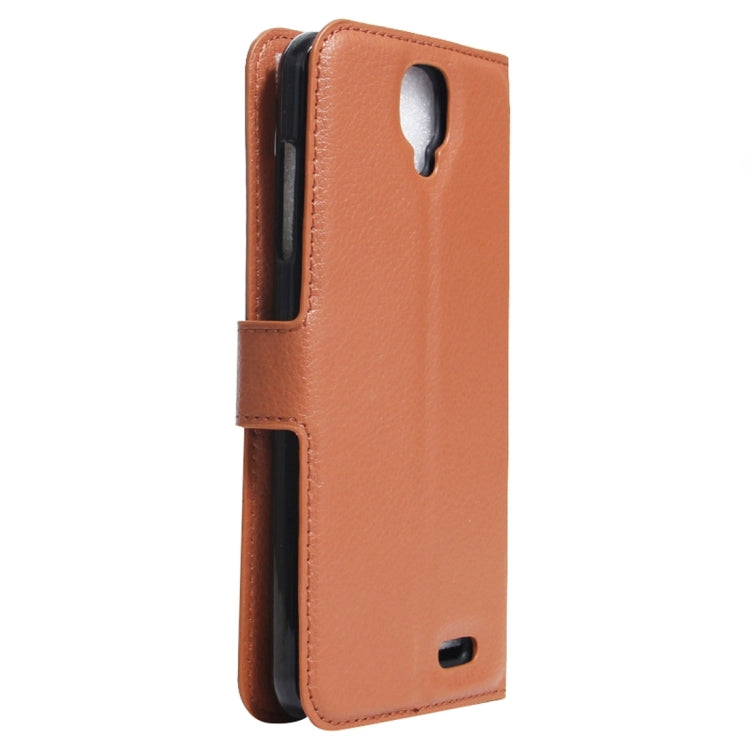 For ARCHOS 55 Helium Ultra Litchi Texture Horizontal Flip Leather Case with Holder & Card Slots & Wallet