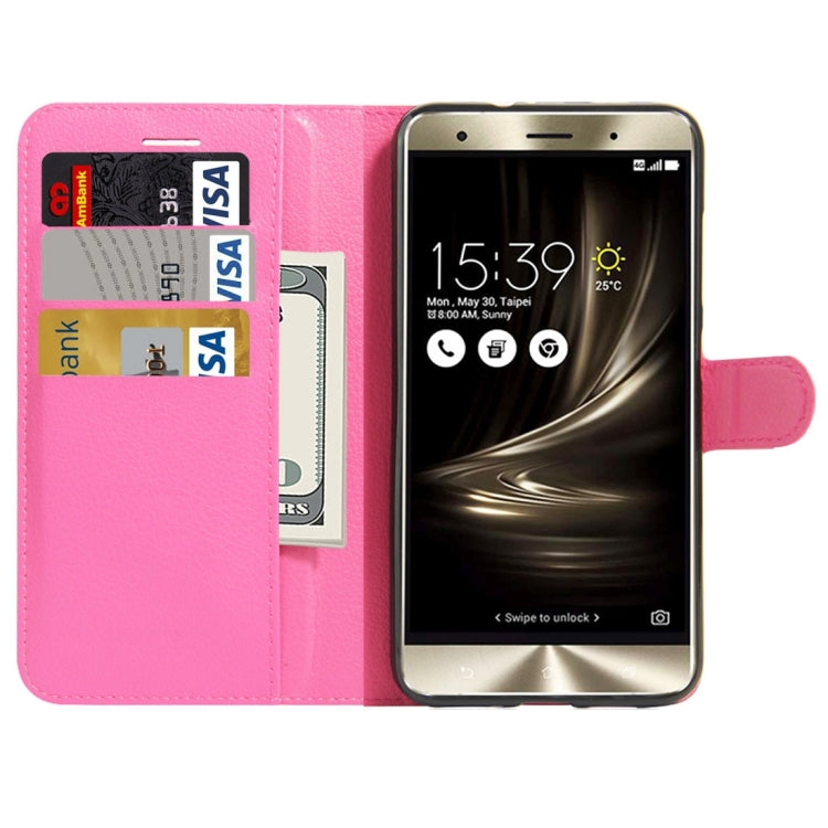 For Asus ZenFone 3 Deluxe ZS550KL Litchi Texture Horizontal Flip Leather Case with Holder & Card Slots & Wallet