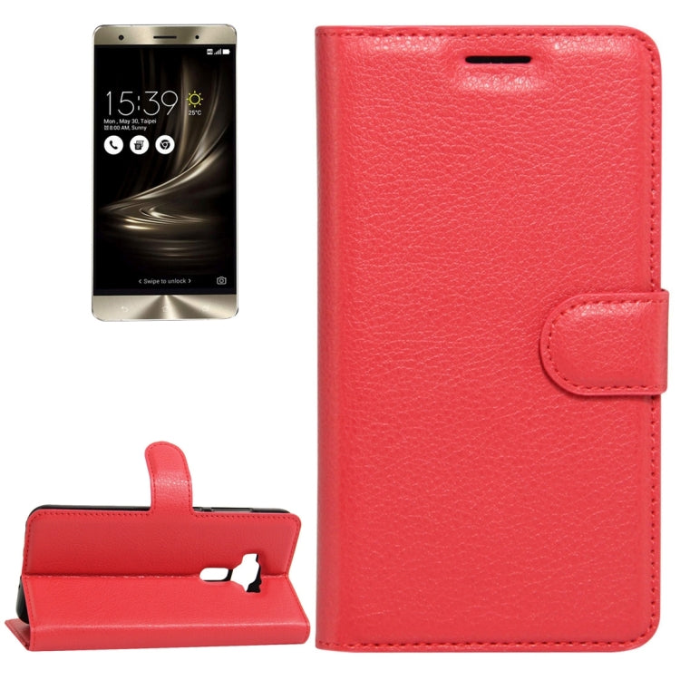 For Asus ZenFone 3 Deluxe ZS550KL Litchi Texture Horizontal Flip Leather Case with Holder & Card Slots & Wallet