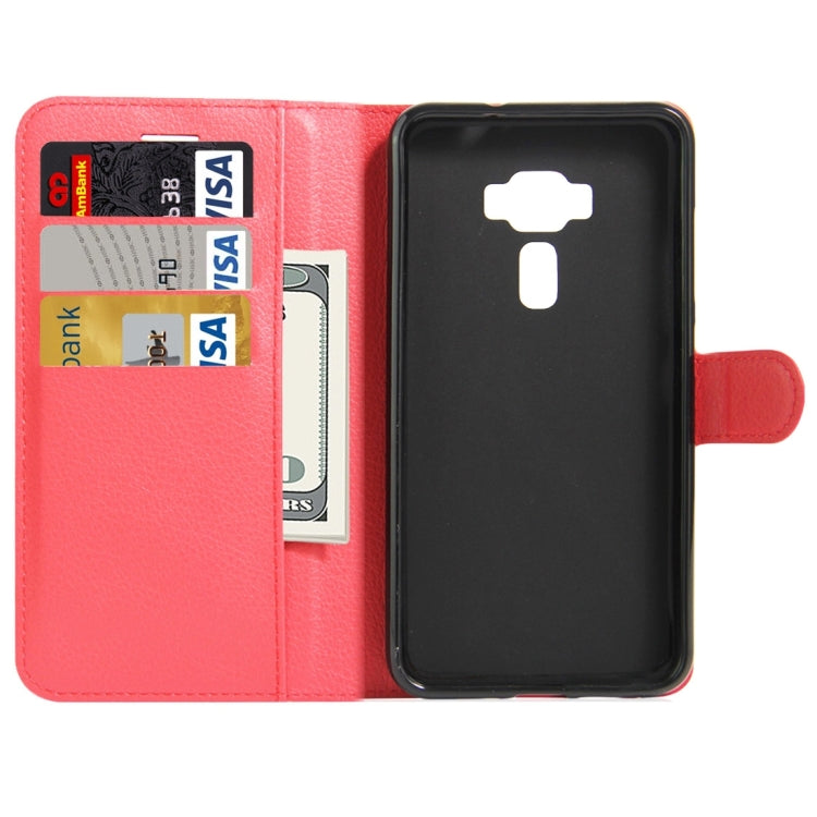 For Asus ZenFone 3 Deluxe ZS550KL Litchi Texture Horizontal Flip Leather Case with Holder & Card Slots & Wallet