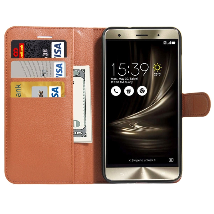 For Asus ZenFone 3 Deluxe ZS550KL Litchi Texture Horizontal Flip Leather Case with Holder & Card Slots & Wallet