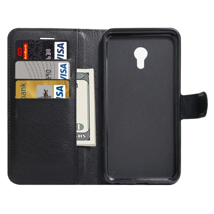 For Meizu M5 / Meilan 5 Litchi Texture Horizontal Flip Leather Case with Holder & Card Slots & Wallet