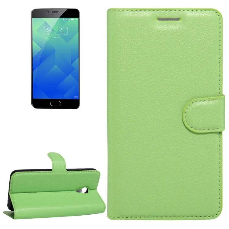 For Meizu M5 / Meilan 5 Litchi Texture Horizontal Flip Leather Case with Holder & Card Slots & Wallet