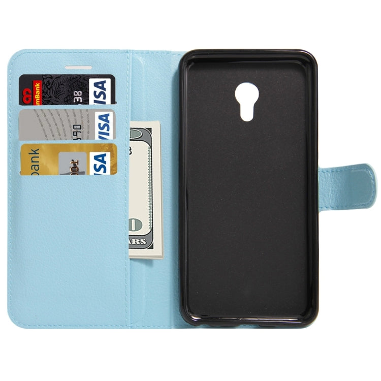 For Meizu M5 / Meilan 5 Litchi Texture Horizontal Flip Leather Case with Holder & Card Slots & Wallet