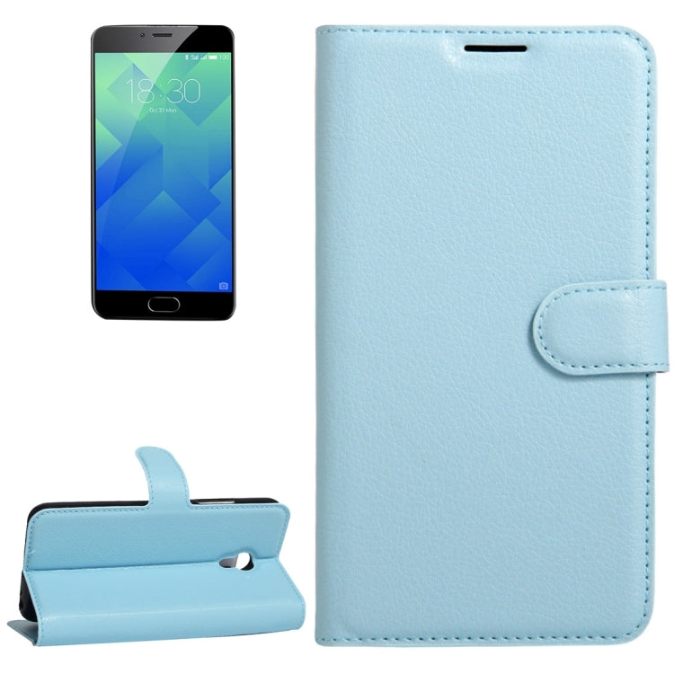 For Meizu M5 / Meilan 5 Litchi Texture Horizontal Flip Leather Case with Holder & Card Slots & Wallet