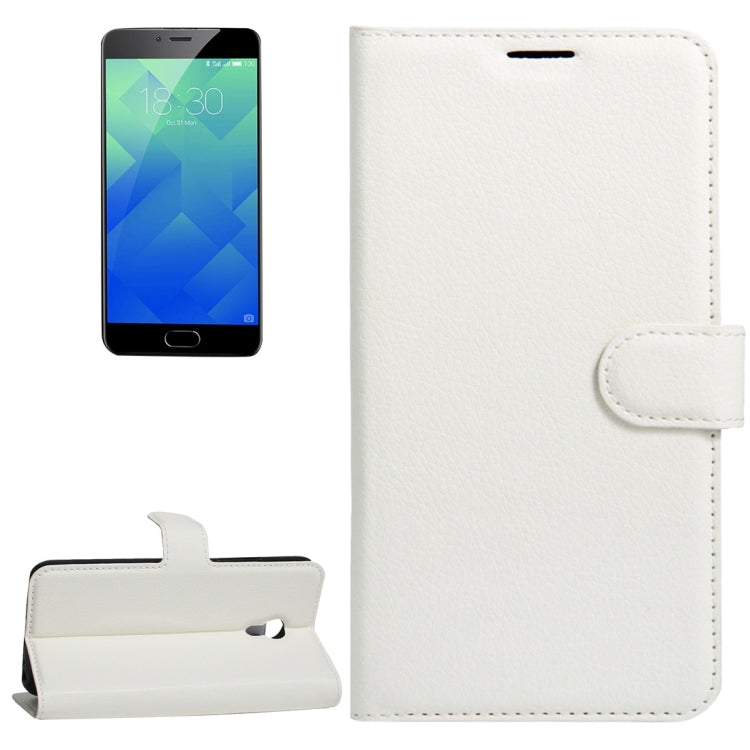 For Meizu M5 / Meilan 5 Litchi Texture Horizontal Flip Leather Case with Holder & Card Slots & Wallet