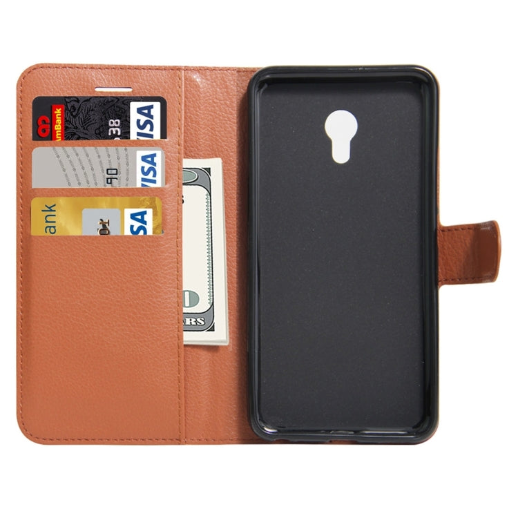 For Meizu M5 / Meilan 5 Litchi Texture Horizontal Flip Leather Case with Holder & Card Slots & Wallet