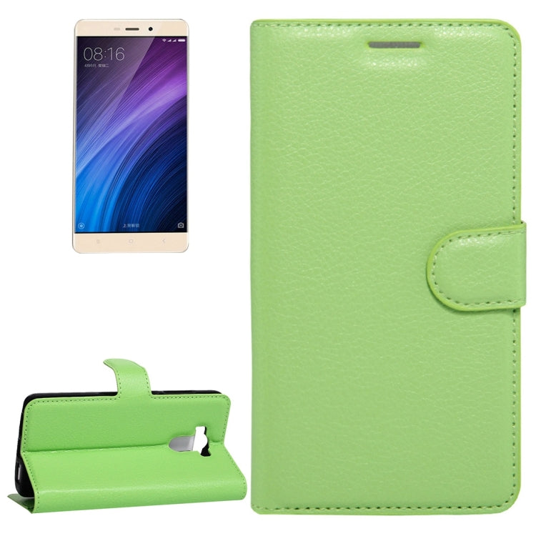 For Xiaomi Redmi 4 Litchi Texture Horizontal Flip Leather Case with Holder & Card Slots & Wallet