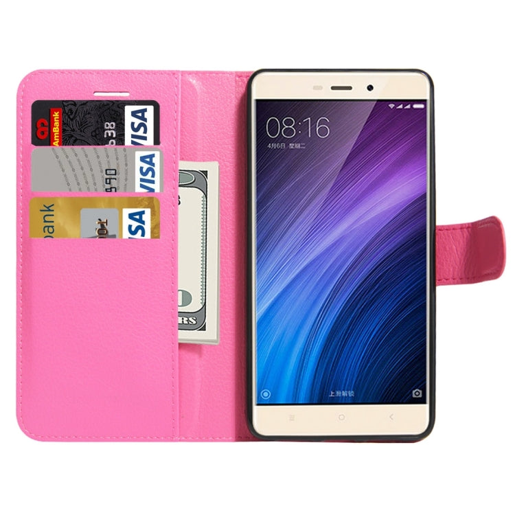 For Xiaomi Redmi 4 Litchi Texture Horizontal Flip Leather Case with Holder & Card Slots & Wallet