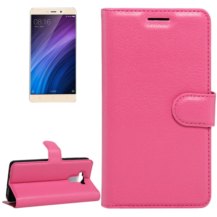 For Xiaomi Redmi 4 Litchi Texture Horizontal Flip Leather Case with Holder & Card Slots & Wallet