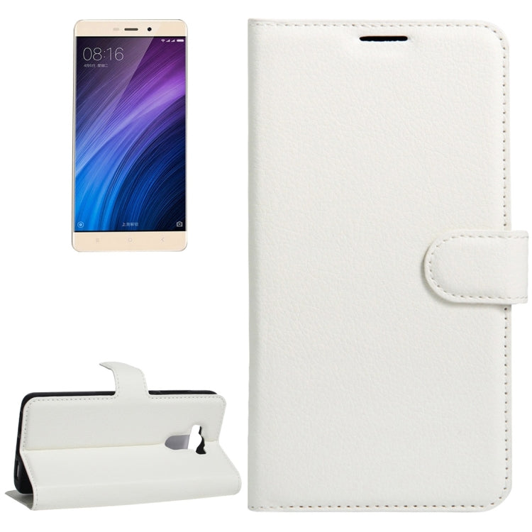 For Xiaomi Redmi 4 Litchi Texture Horizontal Flip Leather Case with Holder & Card Slots & Wallet