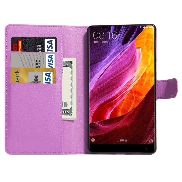 For Xiaomi MIX Litchi Texture Horizontal Flip Leather Case with Holder & Card Slots & Wallet