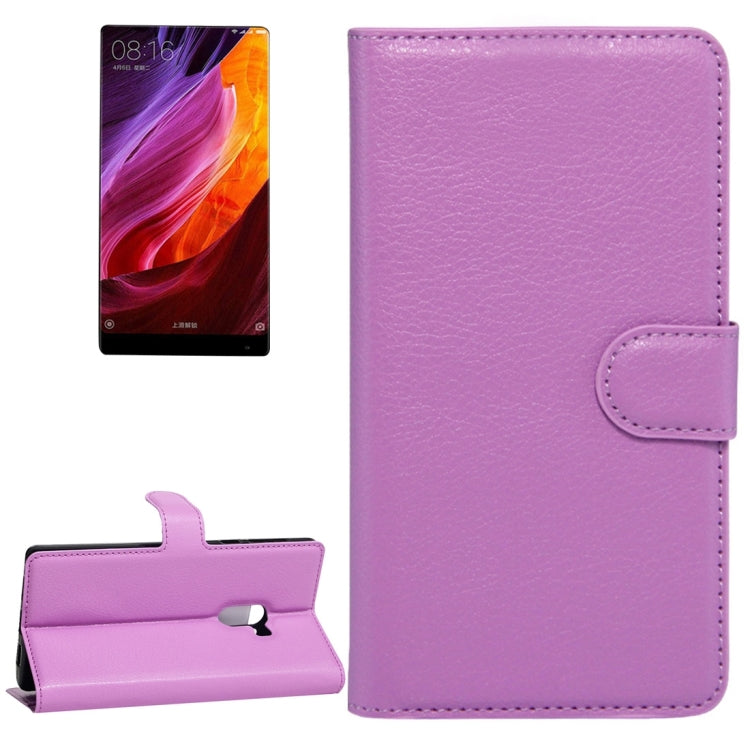 For Xiaomi MIX Litchi Texture Horizontal Flip Leather Case with Holder & Card Slots & Wallet