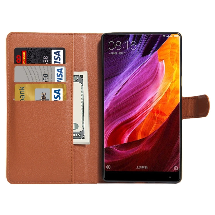 For Xiaomi MIX Litchi Texture Horizontal Flip Leather Case with Holder & Card Slots & Wallet