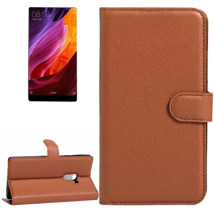 For Xiaomi MIX Litchi Texture Horizontal Flip Leather Case with Holder & Card Slots & Wallet
