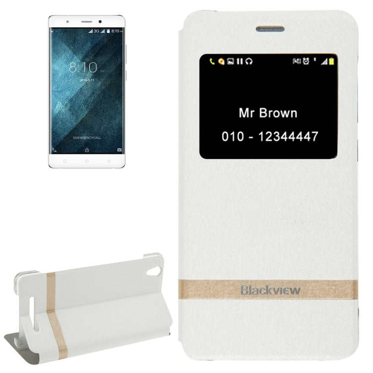 For Blackview A8 (MPH1001) Horizontal Flip Leather Case with Call Display ID & Holder