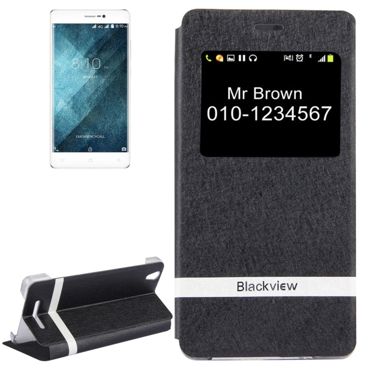 For Blackview A8 (MPH1001) Horizontal Flip Leather Case with Call Display ID & Holder