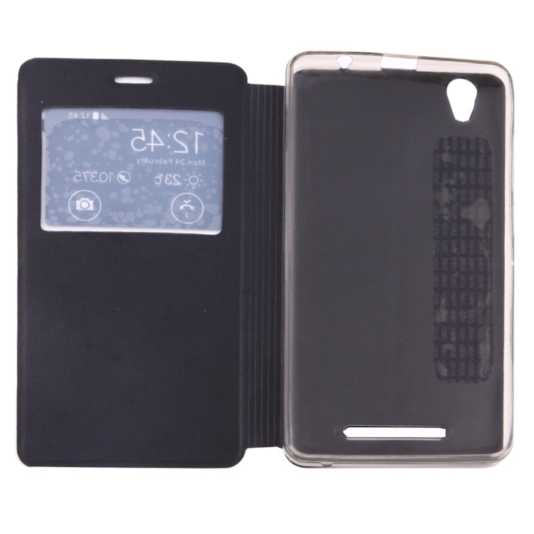 For Blackview A8 (MPH1001) Horizontal Flip Leather Case with Call Display ID & Holder