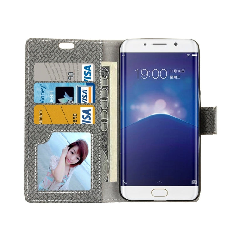 For Vivo X Play 6 Knit Texture Horizontal Flip Leather Case with Holder & Card Slots & Wallet & Photo Frame