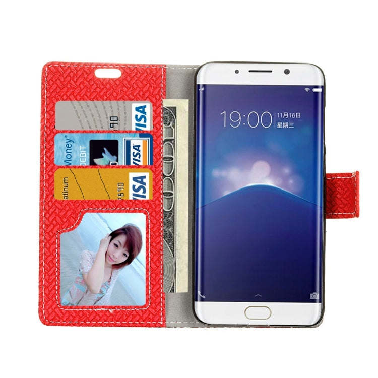 For Vivo X Play 6 Knit Texture Horizontal Flip Leather Case with Holder & Card Slots & Wallet & Photo Frame