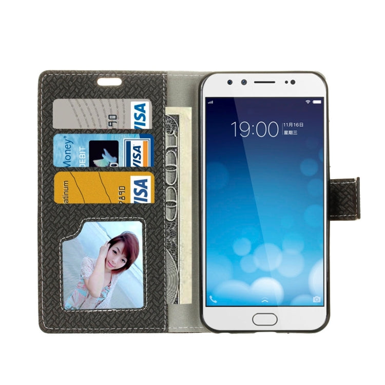 For Vivo X9 Knit Texture Horizontal Flip Leather Case with Holder & Card Slots & Wallet & Photo Frame