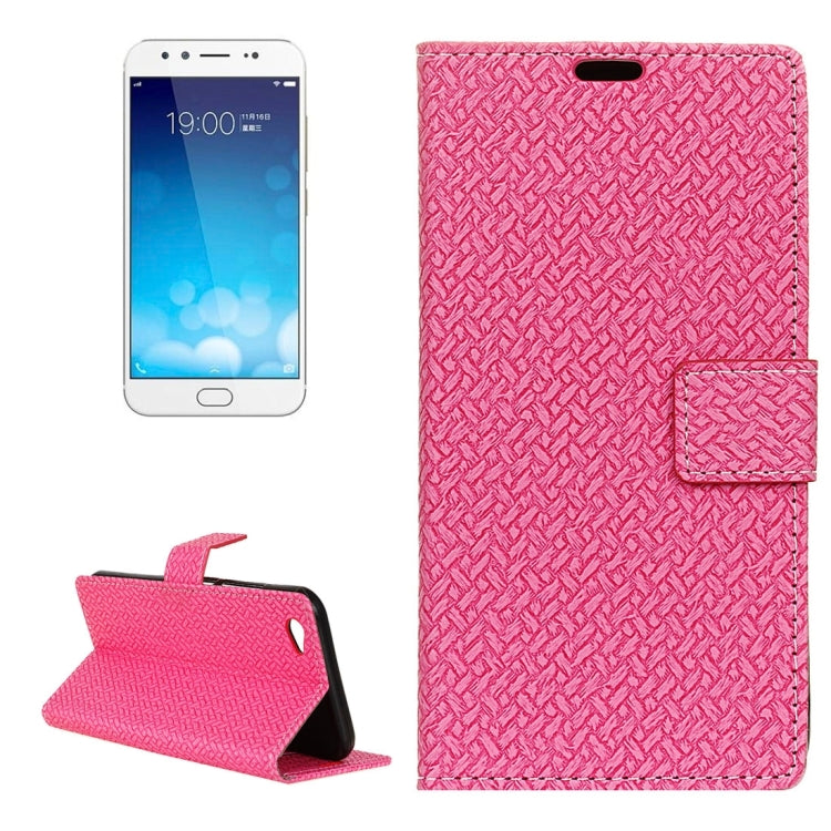 For Vivo X9 Knit Texture Horizontal Flip Leather Case with Holder & Card Slots & Wallet & Photo Frame